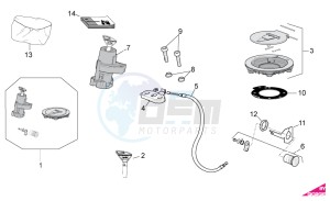 RSV 4 1000 4V SBK-FACTORY drawing Lock hardware kit