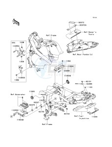 EX 650 C [NINJA 650R] (C9F) C9F drawing FRAME FITTINGS