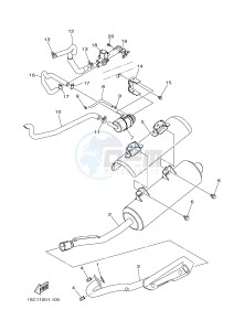 YFM300 RAPTOR 300 (1SC5) drawing EXHAUST