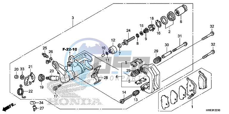 REAR BRAKE CALIPER