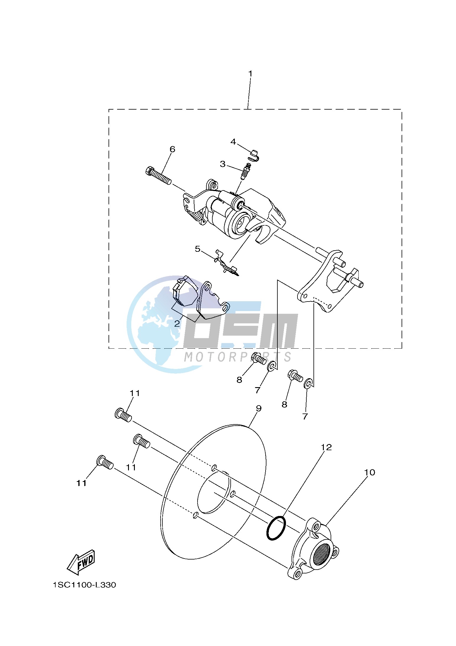 REAR BRAKE CALIPER