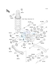 ZX 1100 D [NINJA ZX-11] (D1-D3) [NINJA ZX-11] drawing REAR SUSPENSION