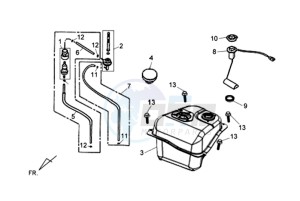 CELLO ALLO 125 drawing FUEL TANK - FUEL CUT