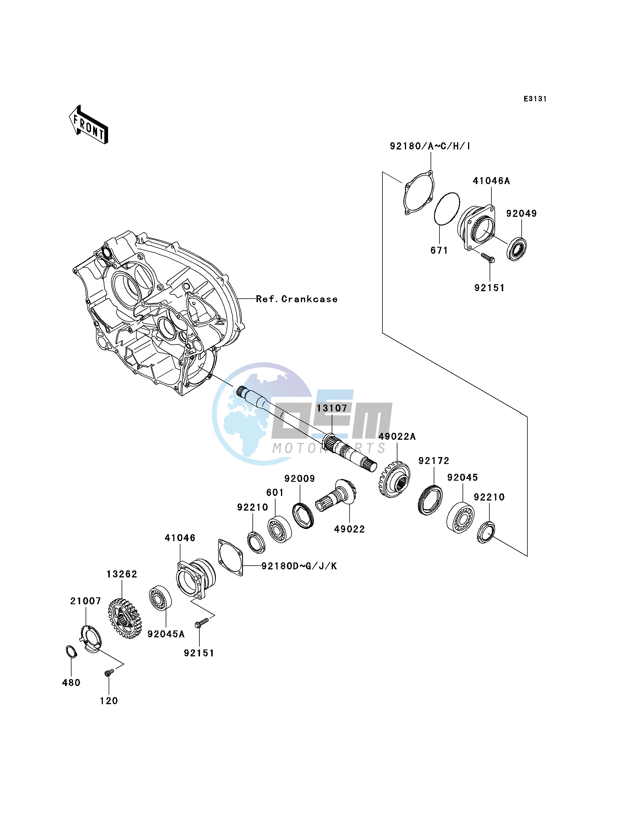 FRONT BEVEL GEAR