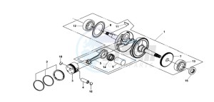 QUAD LANDER 300S drawing CRANKSHAFT / PISTON / PISTON RING