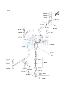 KSF 400 A [KFX400) (A1-A3) [KFX400) drawing REAR MASTER CYLINDER