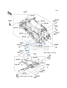 KFX450R KSF450BDF EU drawing Frame