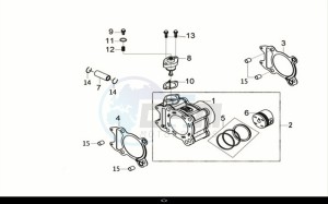 HD 300I ABS (LS30W2-EU) (E5) (M1) drawing CYLINDER SET