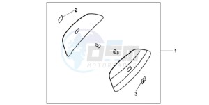 XL700V9 UK - (E / MKH SPC) drawing 29L PANNIER COLOUR PANEL SET