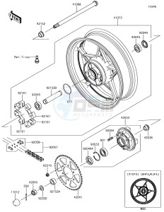 NINJA 650 EX650KHFA XX (EU ME A(FRICA) drawing Rear Hub