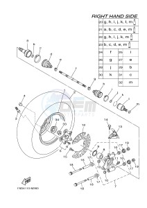 YFM550FWA YFM550DE GRIZZLY 550 (1NPC) drawing REAR WHEEL 2