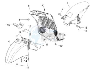 Beverly 250 ie Sport e3 drawing Wheel housing - Mudguard