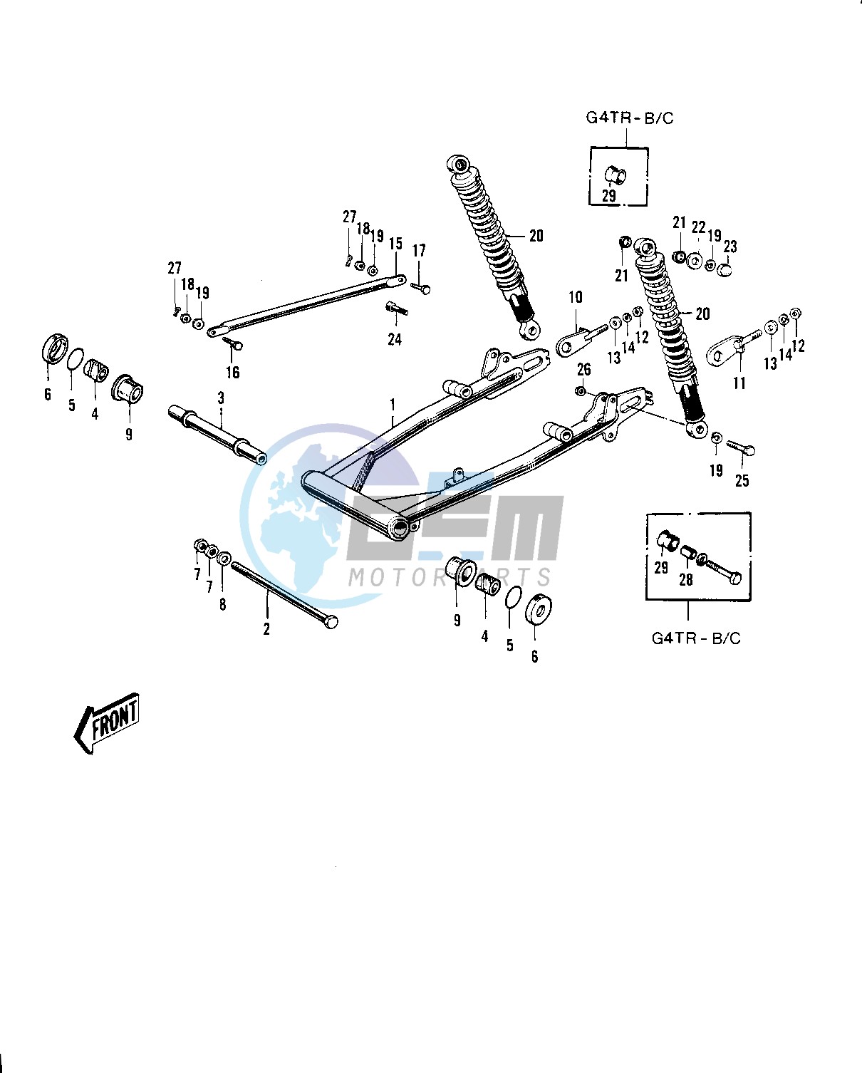 SWING ARM_SHOCK ABSORBERS -- 70-73- -