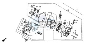 NSR125F drawing FRONT BRAKE CALIPER