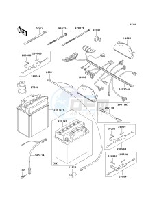 KVF 400 D [PRAIRIE 400] (D1-D4) [PRAIRIE 400] drawing CHASSIS ELECTRICAL EQUIPMENT