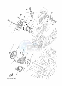 XT250 (B7C3) drawing OIL PUMP