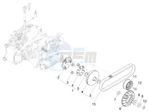 GTS 300 SUPER HPE 4T 4V IE ABS E4 (NAFTA) drawing Driving pulley