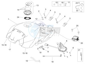 RSV4 1000 RR Racer Pack 2015 drawing Fuel pump