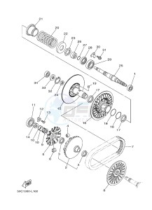 XP500 T-MAX 530 (59CF) drawing CLUTCH 2