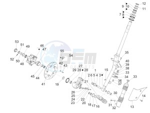 Zip 50 SP Euro 2 drawing Fork steering tube - Steering bearing unit