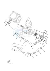 YFM700FWA YFM70GDXG GRIZZLY 700 (B303) drawing WATER PUMP