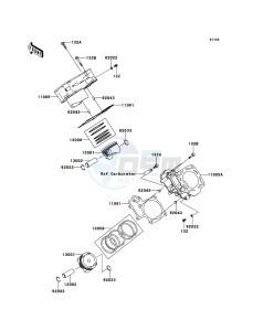 BRUTE FORCE 650 4x4i KVF650FEF EU GB drawing Cylinder/Piston(s)