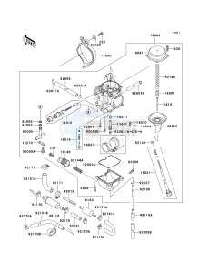 KVF 400 C [PRAIRIE 400 4X4] (C1-C4) [PRAIRIE 400 4X4] drawing CARBURETOR