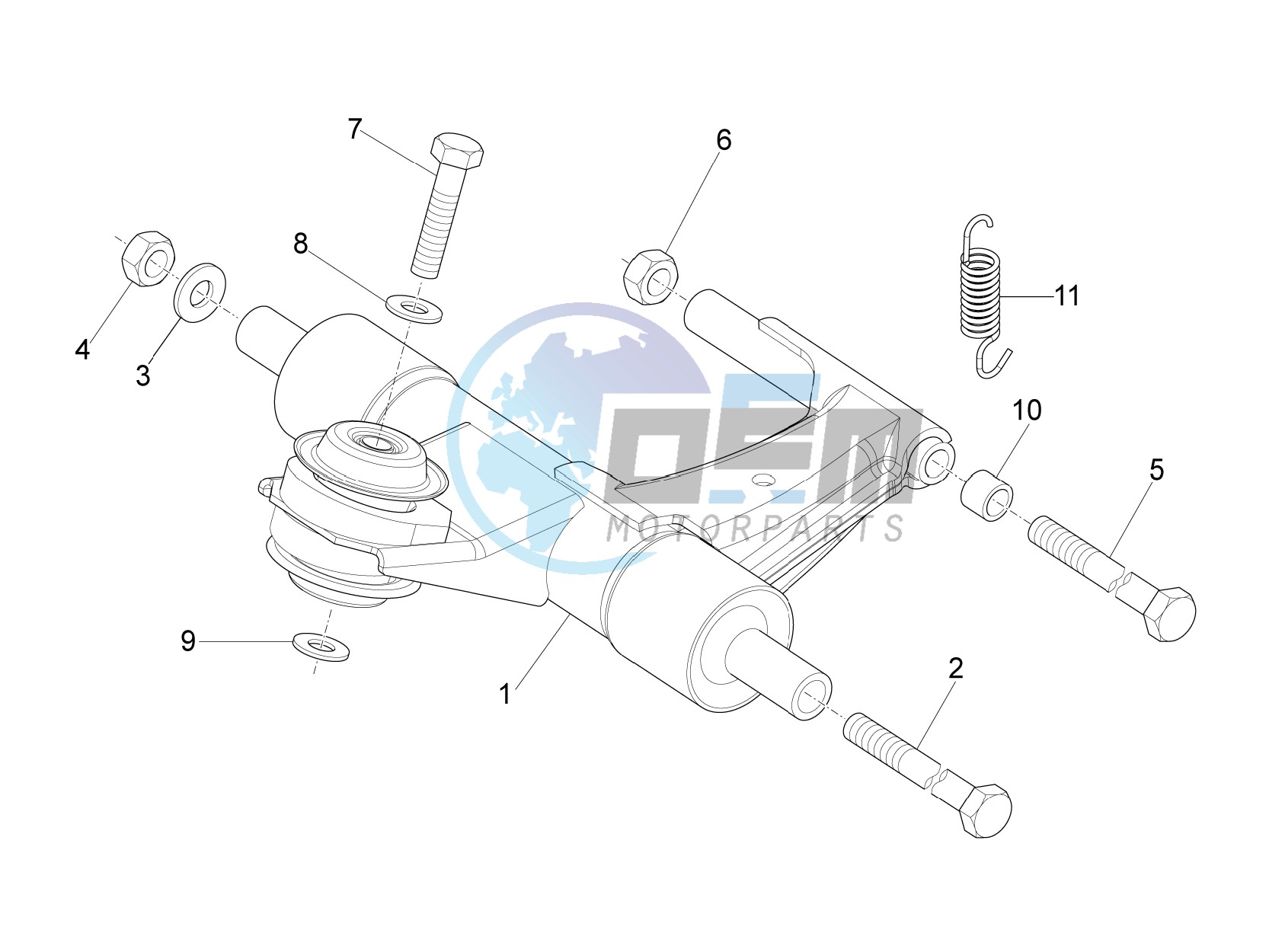 Swinging arm