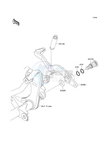 KLX 140 B (KLX140L MONSTER ENERGY) (B8F-B9FA) B8F drawing BRAKE PEDAL