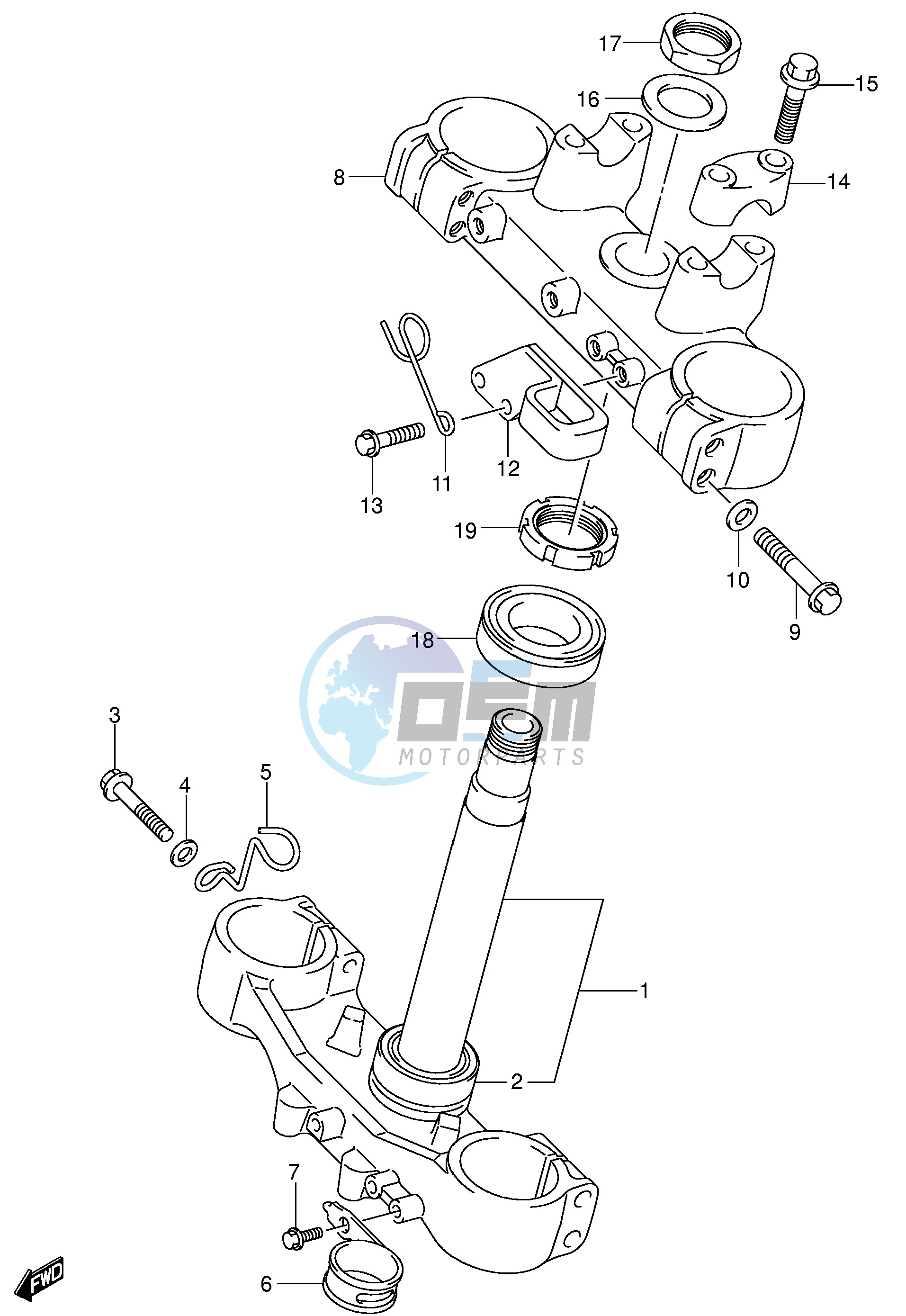 FRONT FORK BRACKET (SEE NOTE)