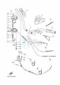 YFM700R (BCX9) drawing STEERING HANDLE & CABLE