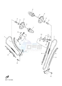 XVS950CU XV950R XV950 R-SPEC (2DX7) drawing CAMSHAFT & CHAIN