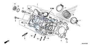 NC750XAG NC750X Europe Direct - (ED) drawing CYLINDER HEAD