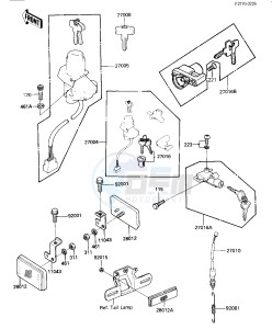 ZX 550 A [GPZ] (A1-A3) [GPZ] drawing IGNITION SWITCH_LOCKS_REFECTORS