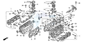 GL1500SE GOLDWING SE drawing CYLINDER HEAD