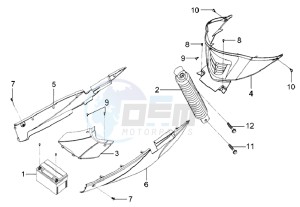 MIO 100 E3 drawing REAR SUSPENSION - COWLING