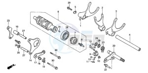 CB1300A CB1300SUPER FOUR drawing GEARSHIFT DRUM/GEARSHIFT FORK