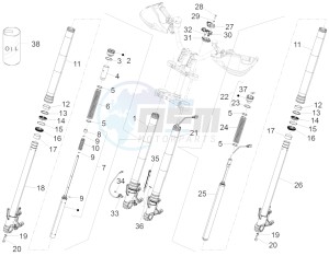 CAPONORD 1200 RALLY E3 ABS (NAFTA) drawing Front fork Dynamic Damping Sachs