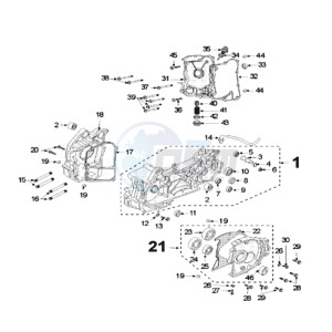 SUM 125 P drawing CRANKCASE