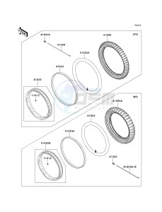 KLX 250 H [KLX250S] (H6F-H7F) H7F drawing WHEELS_TIRES