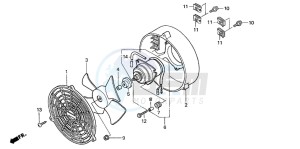 TRX350FM RANCHER 4X4 drawing COOLING FAN