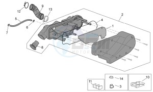 Scarabeo 50 4T 4V drawing Air box