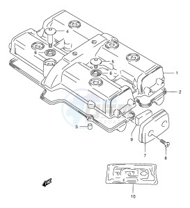 GSX400 (E30) drawing CYLINDER HEAD COVER