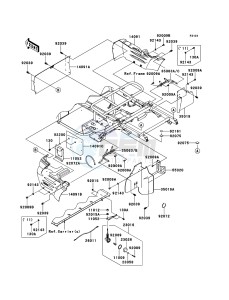 MULE_600 KAF400BEF EU drawing Frame Fittings(Rear)