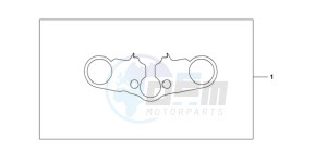 CBR600RA9 France - (F / ABS CMF MME) drawing TOP BRIDGE COVER