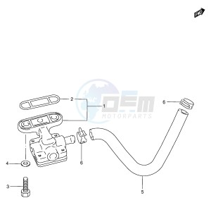 GSX-R750 (E2) drawing FUEL COCK (MODEL T V)