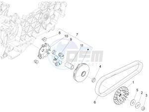 LXV 150 4T 3V E3 (APAC) (CN, RI, VT) drawing Driving pulley