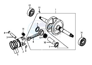 JET EURO X EU2 - 50 cc drawing CRANKSHAFT