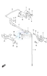 DF 9.9B drawing Clutch Rod Remote Control