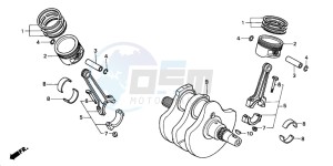 VT750DC SHADOW drawing CRANKSHAFT/PISTON